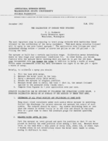 The calibration of orchard weed sprayers