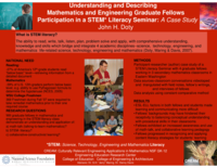 Understanding and Describing Mathematics and Engineering Graduate Fellows Participation in a STEM Literacy Seminar: A Case Study