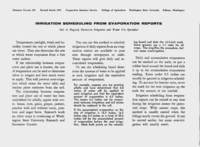 Irrigation scheduling from evaporation reports