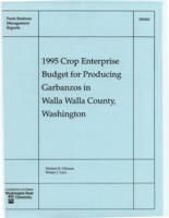 1995 crop enterprise budget for producing garbanzos in Walla Walla County, Washington