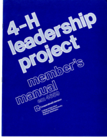 4-H leadership project member's manual
