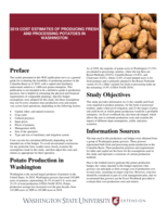 2019 cost estimates of producing fresh and processing potatoes in Washington