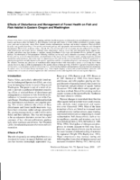 Effects of disturbance and management of forest health on fish and fish habitat in Eastern Oregon and Washington