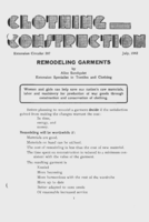 Clothing construction: Remodeling garments