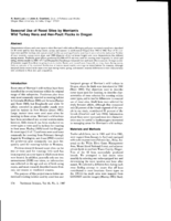 Seasonal Use of Roost Sites by Merriam's Wild Turkey Hens and Hen-Poult Flocks in Oregon