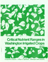 Critical nutrient ranges in Washington irrigated crops