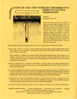 Interpretation of soil test nitrogen for irrigated crops in central Washington