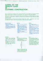 Guides to the quality look in clothing construction