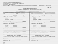 Evaporation and rainfall record (standard WSU evaporation pan and standard rain gage)