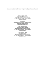 Courseware and library services: Bridging the gap for distance students