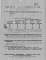 Feed grains - U.S. production and use