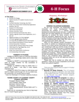 WSU Yakima County Extension 4-H Focus, November/December 2018