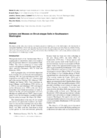 Lichens and mosses on shrub-steppe soils in southeastern Washington