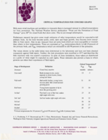 Critical Temperatures for Concord Grapes