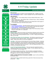4-H Friday Update, April 5, 2013