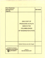 2002 cost of producing alfalfa seed in the Columbia Basin of Washington