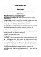 Poster Sessions, 5th International Conference of Animal Health Information Specialists