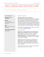 WSU Landscape Architecture, Fall 2019