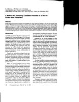 A Method for Assessing Landslide Potential as an Aid in Forest Road Placement