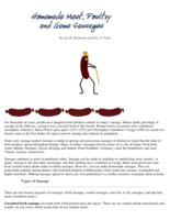 Homemade Meat, Poultry and Game Sausages