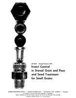 Insect control in stored grain and peas and seed treatment for small grains