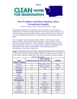 How Fertilizers and Plant Nutrients Affect Groundwater Quality