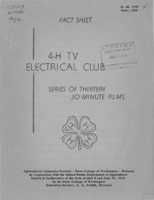 Fact sheet 4-H TV electrical club: series of thirteen 30-minute films