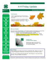 4-H Friday Update, September 14, 2012