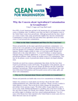 Why the Concern about Agricultural Contamination in Groundwater?