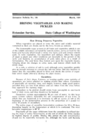 Brining vegetables and making pickles