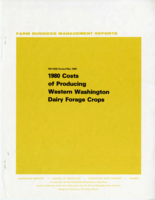 1980 costs of producing Western Washington dairy forage crops