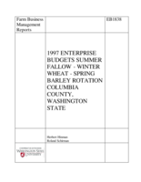 1997 Enterprise Budgets, Summer Fallow, Winter Wheat, Spring Barley Rotation, Columbia County, Washington State