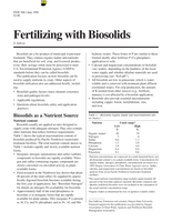Fertilizing with Biosolids