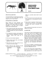 Orchard sprayer calibration