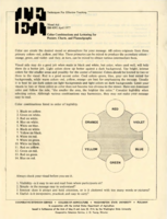 Visual aid: Color combinations and lettering for posters, charts, and flannelgraphs