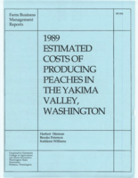 1989 cost of producing peaches in the Yakima Valley, Washington