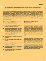 Suggestions for writing 4-H fashion revue commentary