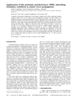 Application of the perfectly matched layer (PML) absorbing boundary condition to elastic wave propagation