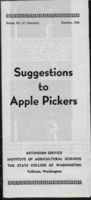 Suggestions to apple pickers