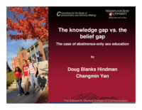 The knowledge gap vs. the belief gap: the case of abstinence-only sex education