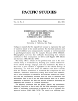 Inhibitions and Compensations: A Study of the Effects of Negative Sanctions in Three Pacific Cultures