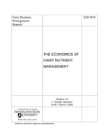 The economics of dairy nutrient management