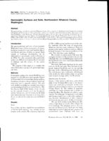 Geomorphic Surfaces and Soils, Northwestern Whatcom County, Washington