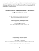 Capreomycin resistance prediction in two species of Mycobacterium using a stacked ensemble method