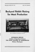 Backyard rabbit raising for meat production