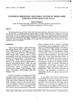 Flowering phenology and floral success in Barleria involucrata var elata (Acanthaceae).