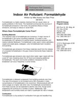 Indoor Air Pollutant: Formaldehyde