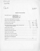 Request for dairy supplies