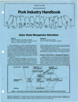 Swine waste management alternatives