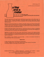 A liter and a meter, leaders guide: At home in the kitchen with metrics